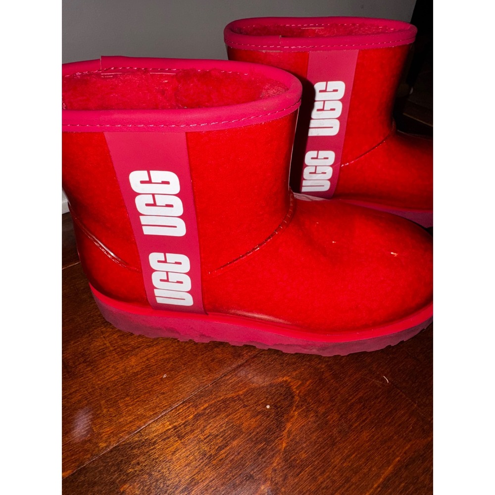 UGG Classic Clear Mini Waterproof Boots Samba Red 1113190 Womens 6